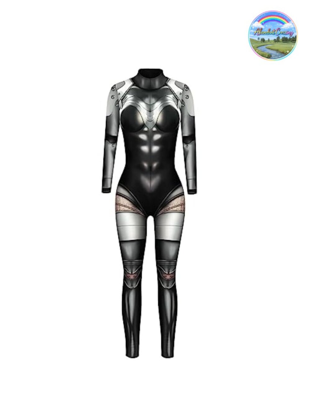 Womens Halloween Skeleton Skull Print Zip Back Jumpsuit Bodysuit Costume